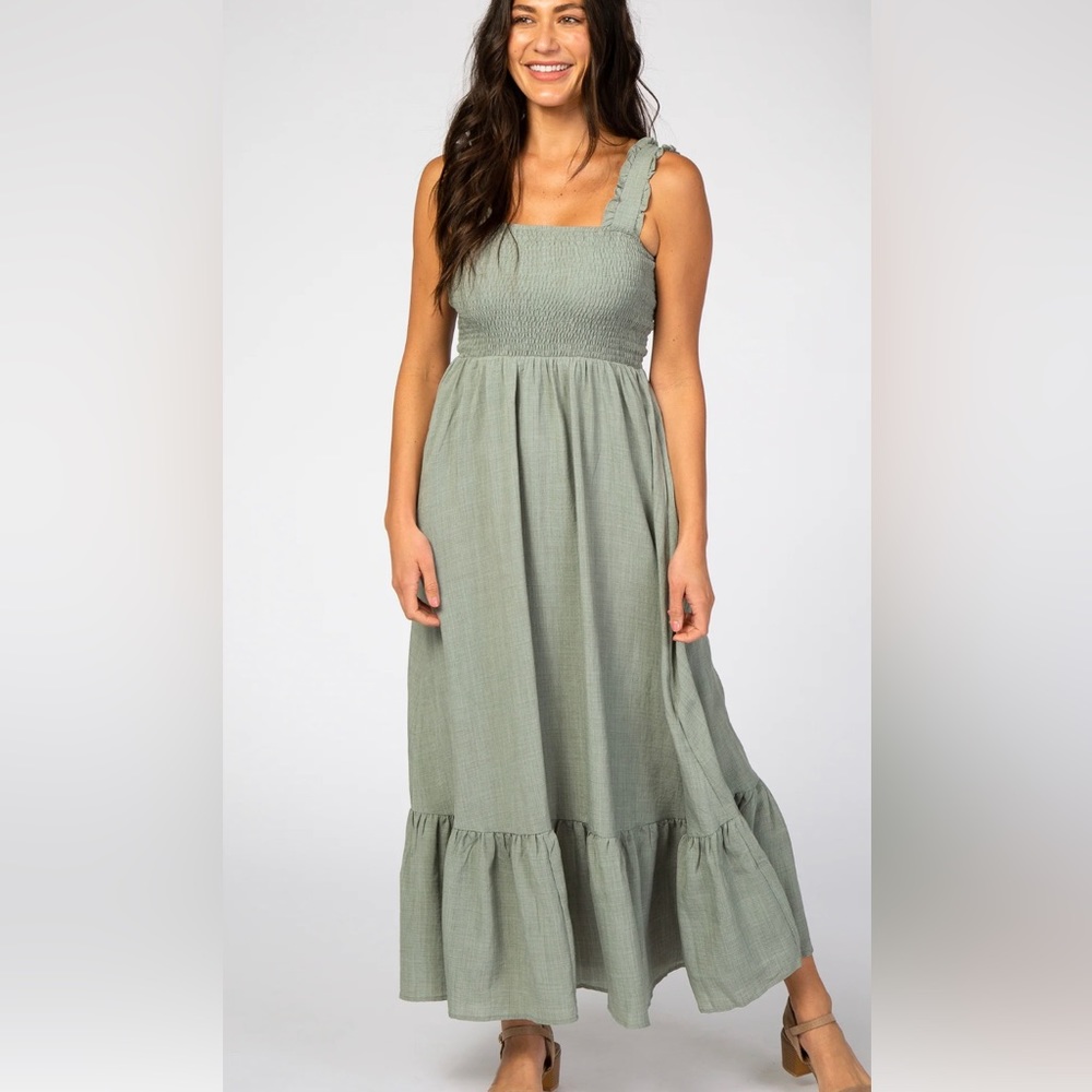 Listicle green smock dress size small